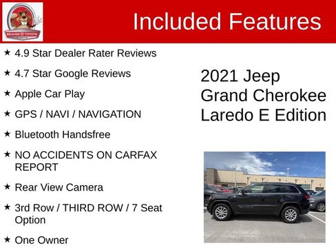 Used 2021 Jeep Grand Cherokee Laredo AWD/4WD image 5
