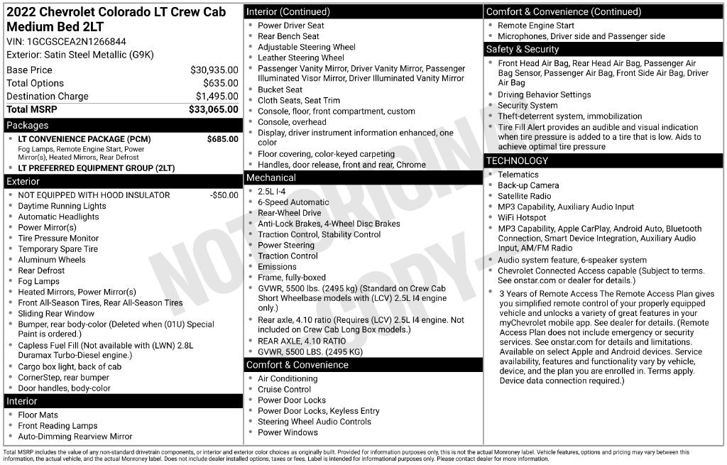 Used 2022 Chevrolet Colorado LT w/ LT Convenience Package RWD image 6