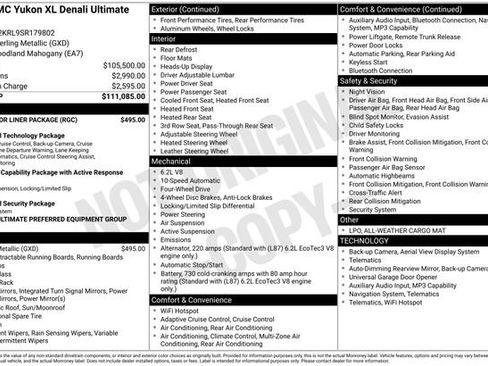 Used 2025 GMC Yukon XL Denali Ultimate w/ LPO, Floor Liner Package image 6