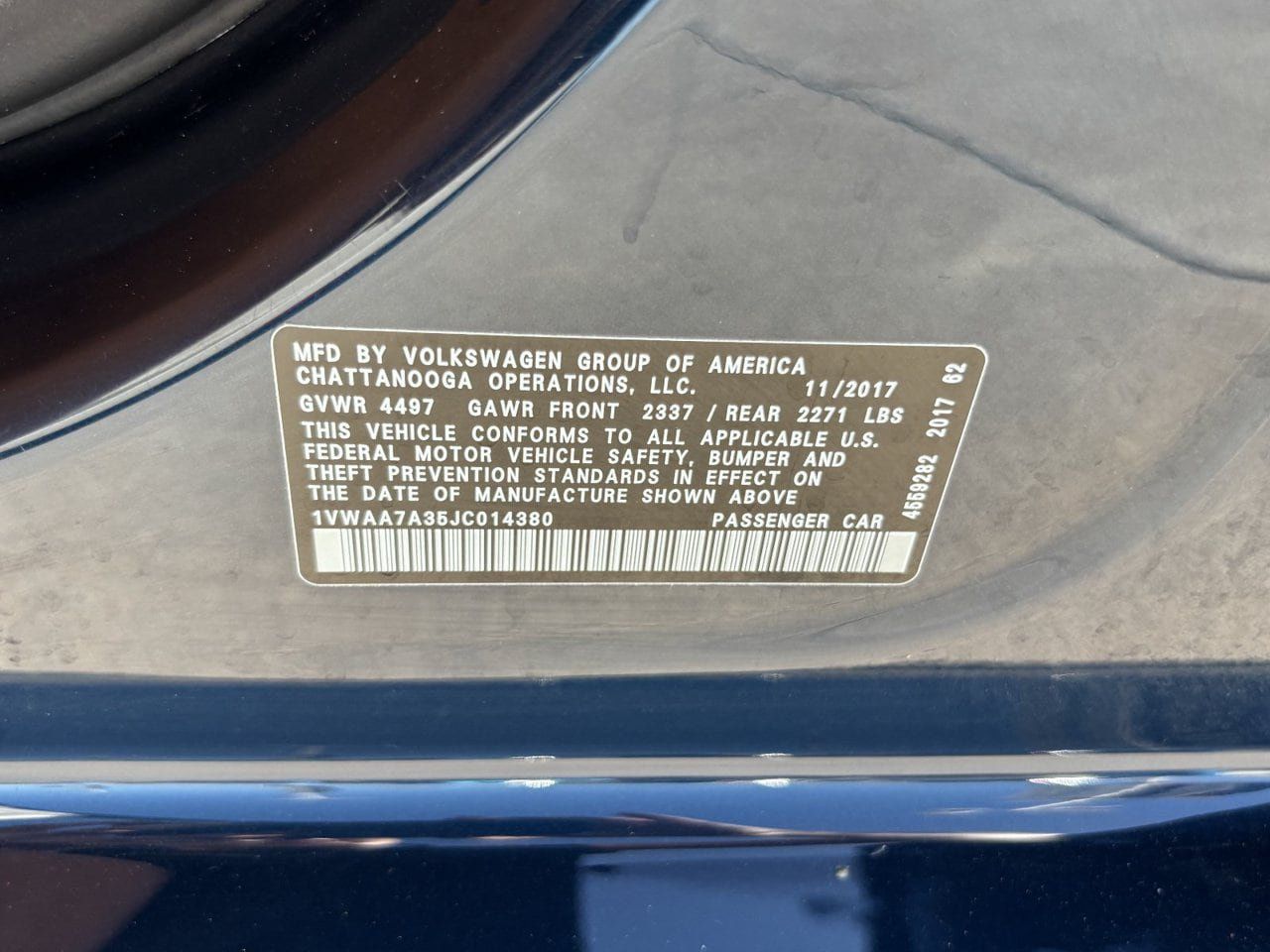 Used 2018 Volkswagen Passat 2.0T S w/ Driver Assistance Package FWD image 30