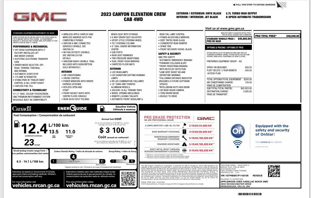 Used 2023 GMC Canyon Elevation AWD/4WD image 4