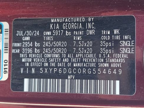 Used 2024 Kia Telluride S w/ S Sunroof Package AWD/4WD image 30