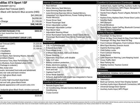 Used 2024 Cadillac XT4 Sport w/ Cold Weather Package image 7