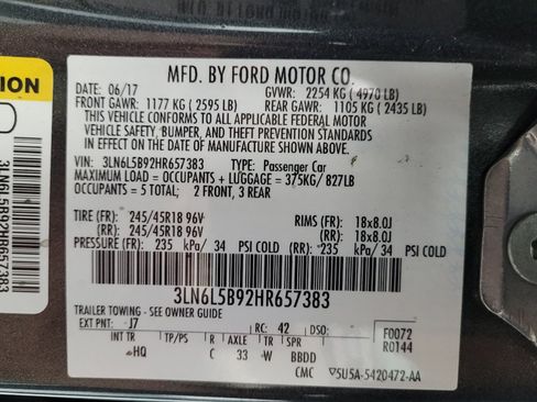 Used 2017 Lincoln MKZ Premiere AWD/4WD image 33