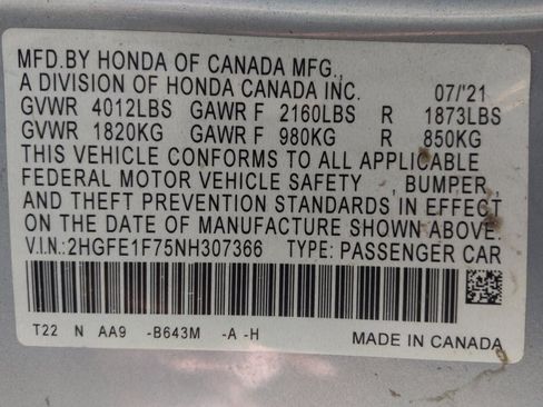 Used 2022 Honda Civic EX image 33
