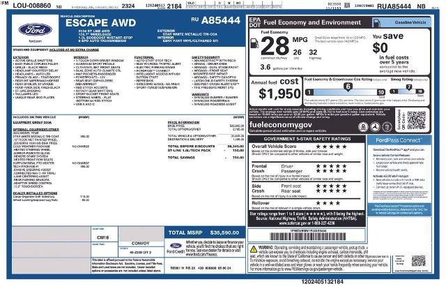 Certified 2024 Ford Escape ST-Line w/ Tech Pack #1 AWD/4WD image 32