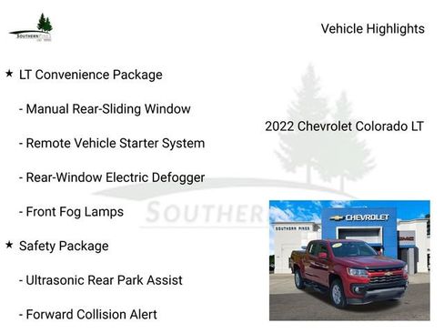 Used 2022 Chevrolet Colorado LT w/ Safety Package RWD image 17