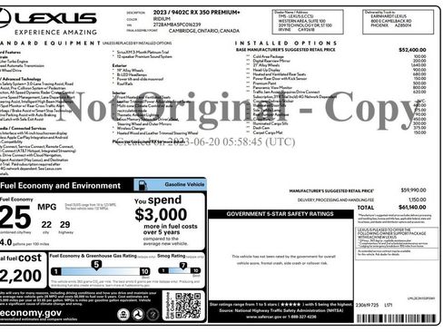Used 2023 Lexus RX 350 Premium Plus w/ Cold Area Package FWD image 3