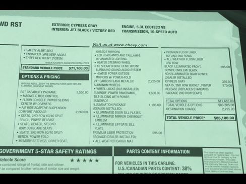 New 2026 Chevrolet Tahoe RST w/ RST Capability Package image 27