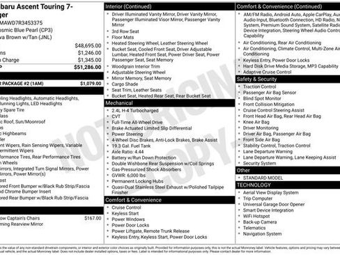 Used 2024 Subaru Ascent Touring w/ Popular Package #2 AWD/4WD image 7