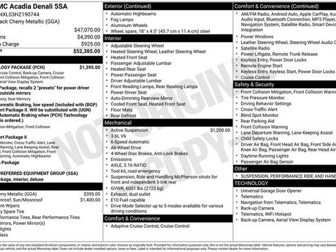 Used 2017 GMC Acadia Denali w/ Technology Package AWD/4WD image 2