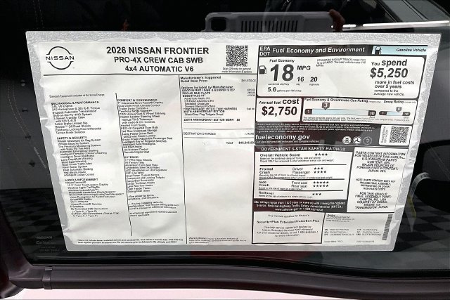 New 2026 Nissan Frontier PRO-4X w/ Tow Package AWD/4WD image 42