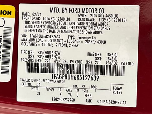 Used 2024 Ford Mustang Premium RWD image 58