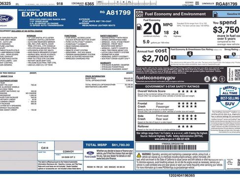 Used 2024 Ford Explorer King Ranch w/ Technology Package AWD/4WD image 19
