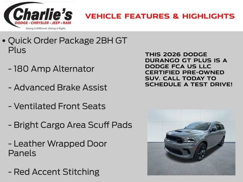 Used 2026 Dodge Durango GT AWD/4WD image 7