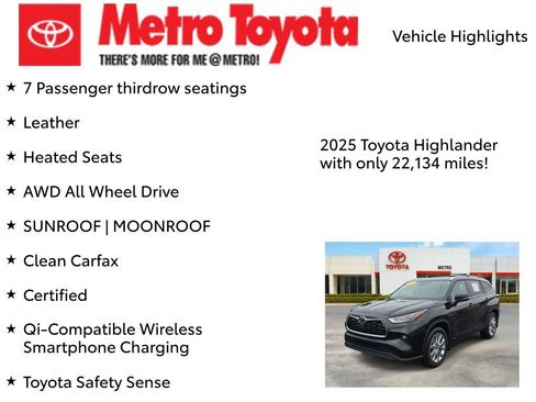 Certified 2025 Toyota Highlander Limited AWD/4WD image 9