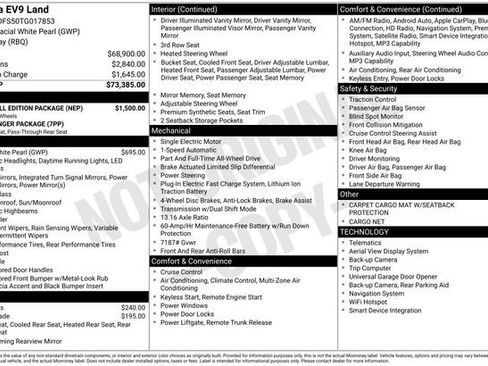 New 2026 Kia EV9 Land w/ Nightfall Edition Package image 29