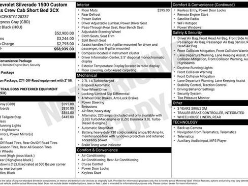 New 2026 Chevrolet Silverado 1500 Custom Trail Boss AWD/4WD image 4