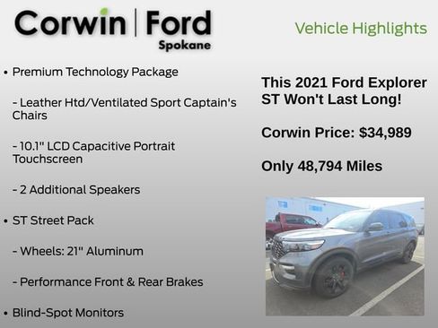Used 2021 Ford Explorer ST w/ ST Street Pack image 6