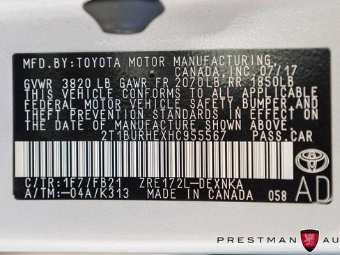Used 2017 Toyota Corolla LE w/ Carpet Mat Package (TMS) FWD image 35