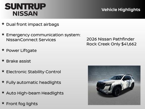 New 2026 Nissan Pathfinder Rock Creek AWD/4WD image 23