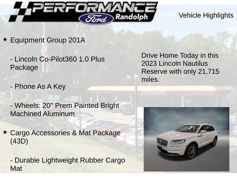 Used 2023 Lincoln Nautilus Reserve w/ Equipment Group 201A AWD/4WD image 9