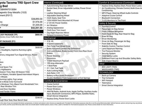 Used 2022 Toyota Tacoma TRD Sport w/ Technology Package image 23