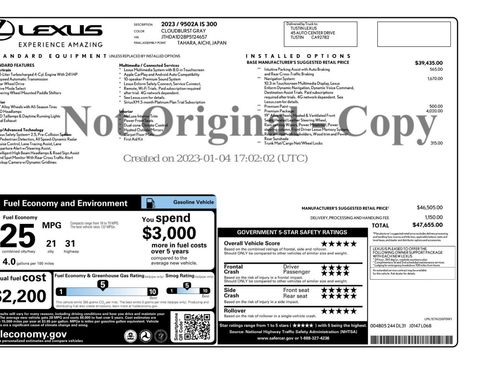 Used 2023 Lexus IS 300 w/ Premium Package RWD image 55