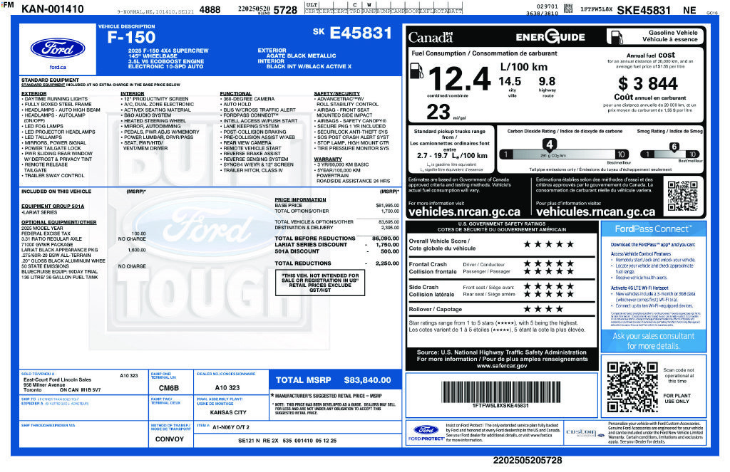 Certified 2025 Ford F150 Lariat AWD/4WD image 4