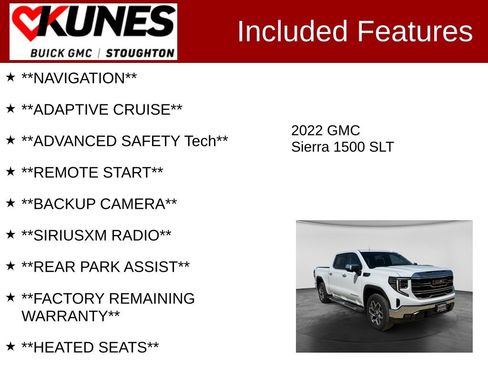 Used 2022 GMC Sierra 1500 SLT w/ SLT Premium Plus Package AWD/4WD image 2