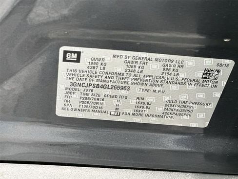 Used 2016 Chevrolet Trax LT w/ LT Convenience Package image 31