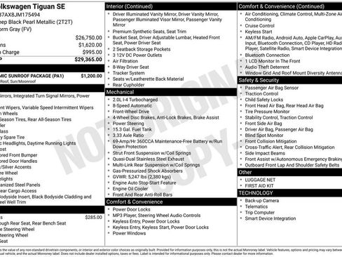 Used 2018 Volkswagen Tiguan SE w/ Panoramic Sunroof Package image 45