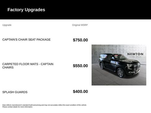 Used 2025 Nissan Armada SL w/ Captain's Chari Seat Package RWD image 6
