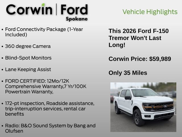 Used 2026 Ford F150 Tremor w/ Tow/Haul Package AWD/4WD image 7