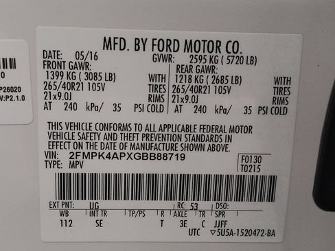 Used 2016 Ford Edge Sport w/ Equipment Group 401A AWD/4WD image 33