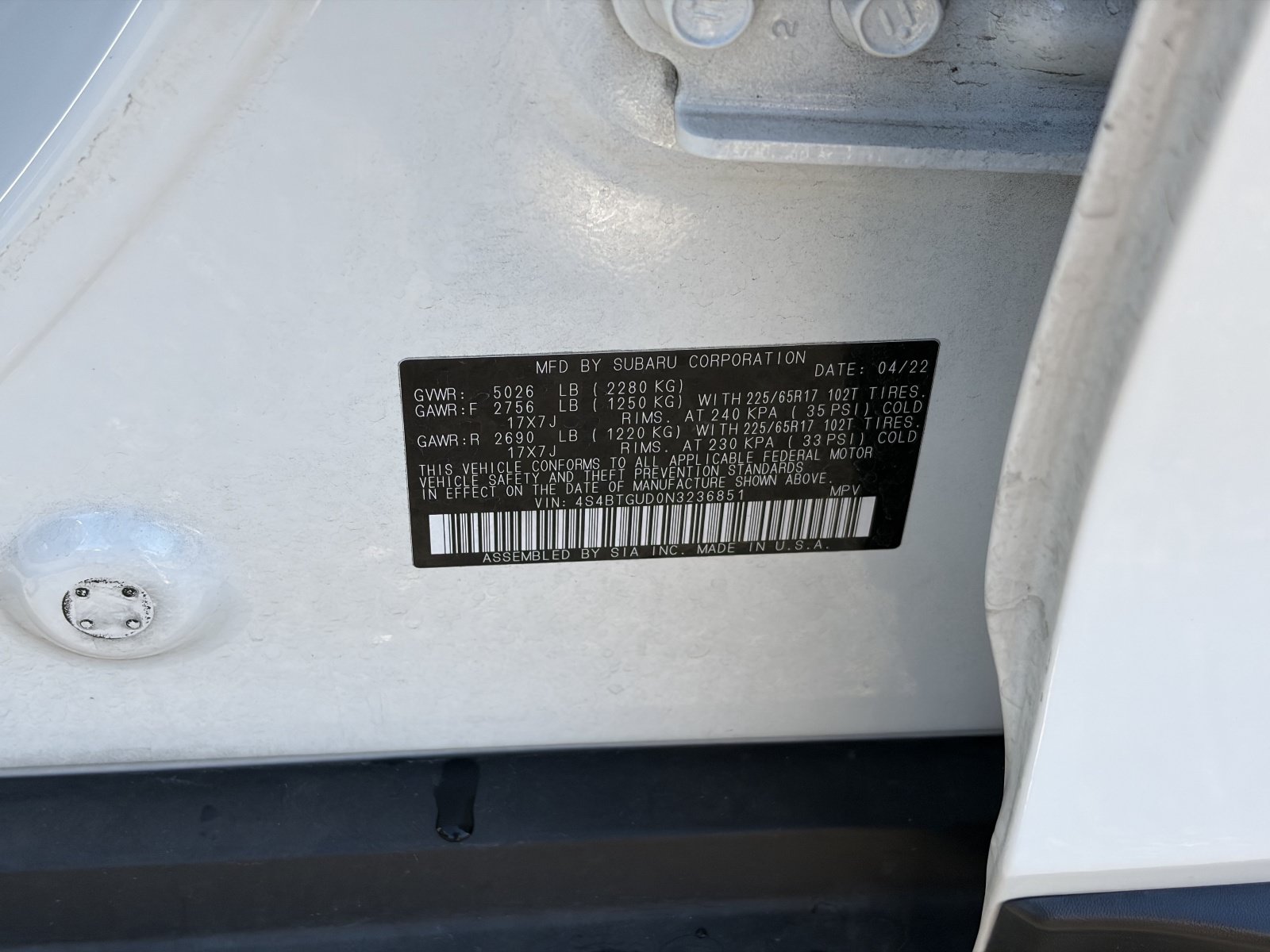 Certified 2022 Subaru Outback Wilderness AWD/4WD image 30
