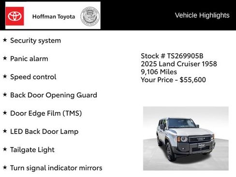 Certified 2025 Toyota Land Cruiser 1958 AWD/4WD image 36