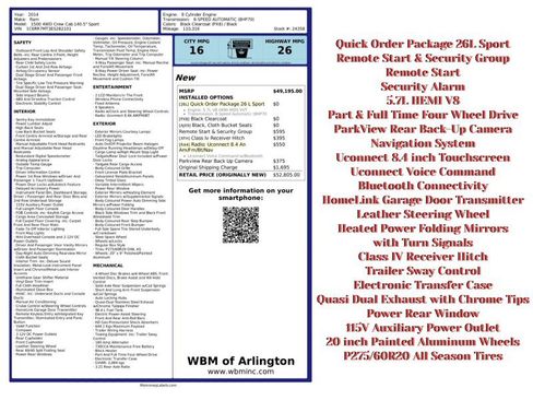 Used 2014 RAM 1500 Sport w/ Remote Start & Security Group image 2