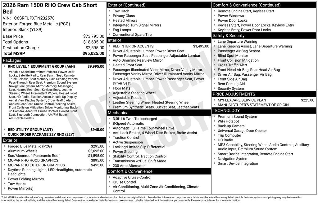 New 2026 RAM 1500 RHO w/ RHO Level 1 Equipment Group AWD/4WD image 3
