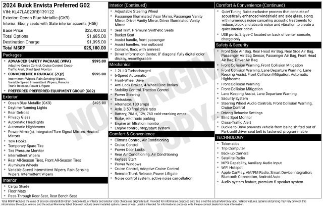 Used 2024 Buick Envista Preferred w/ Convenience II Package FWD image 5