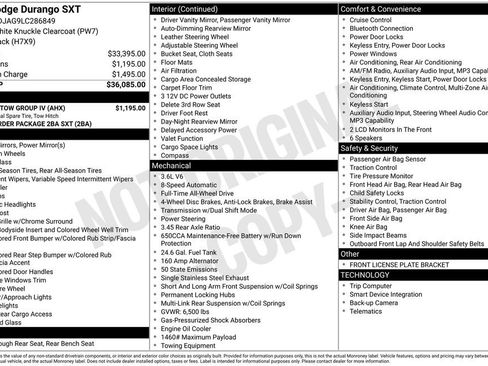 Used 2020 Dodge Durango SXT w/ Trailer Tow Group IV AWD/4WD image 15