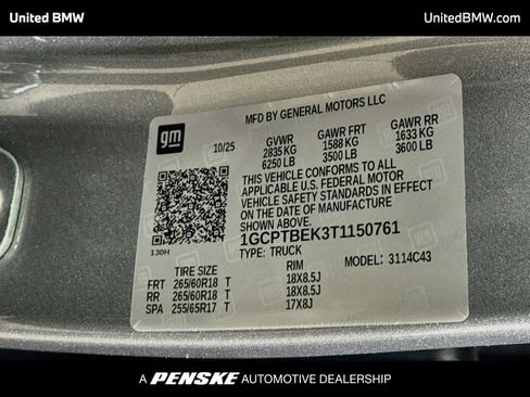 Used 2026 Chevrolet Colorado W/T w/ WT Custom Package AWD/4WD image 15