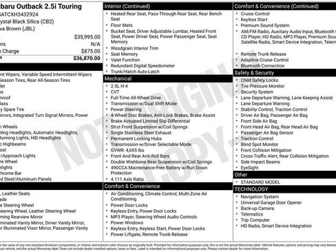 Used 2017 Subaru Outback 2.5i Touring image 41