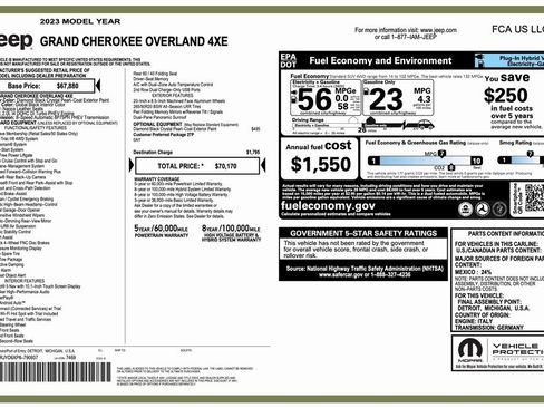 Certified 2023 Jeep Grand Cherokee Overland image 2