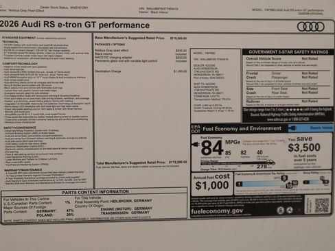 New 2026 Audi RS e-tron GT performance AWD/4WD image 39