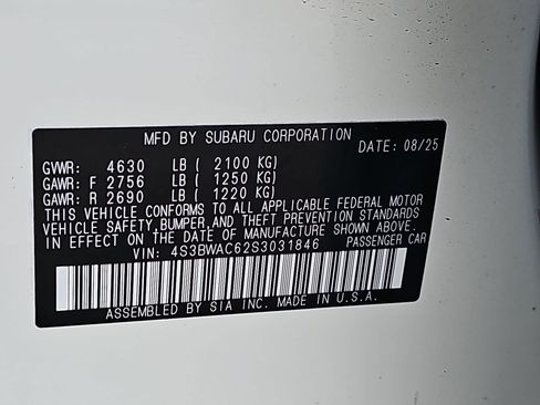 Certified 2025 Subaru Legacy Premium AWD/4WD image 39