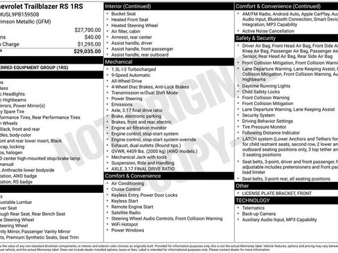 Used 2023 Chevrolet TrailBlazer RS AWD/4WD image 3