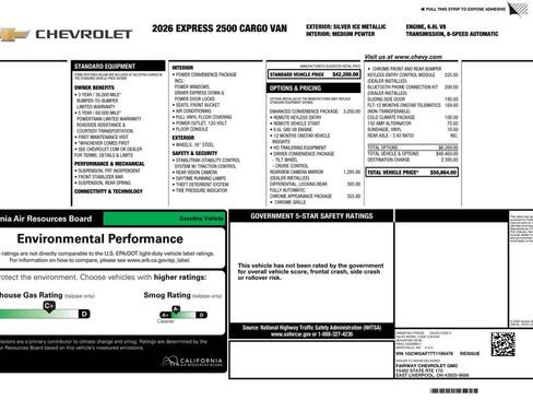 New 2026 Chevrolet Express 2500 w/ Enhanced Convenience Package RWD image 4