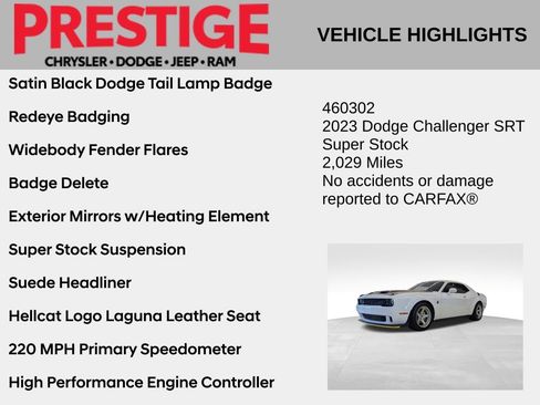 Used 2023 Dodge Challenger SRT Super Stock RWD image 6
