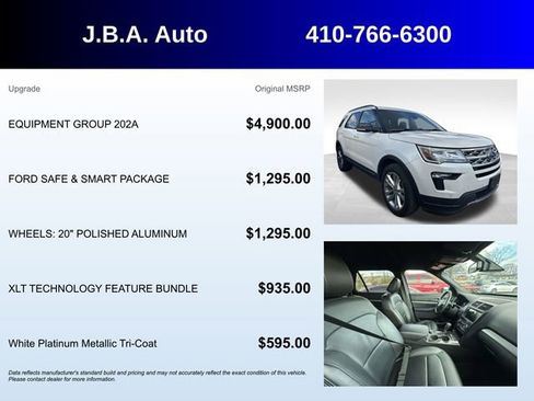 Used 2018 Ford Explorer XLT w/ Equipment Group 202A image 5